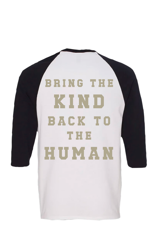 KiND Human Baseball tee