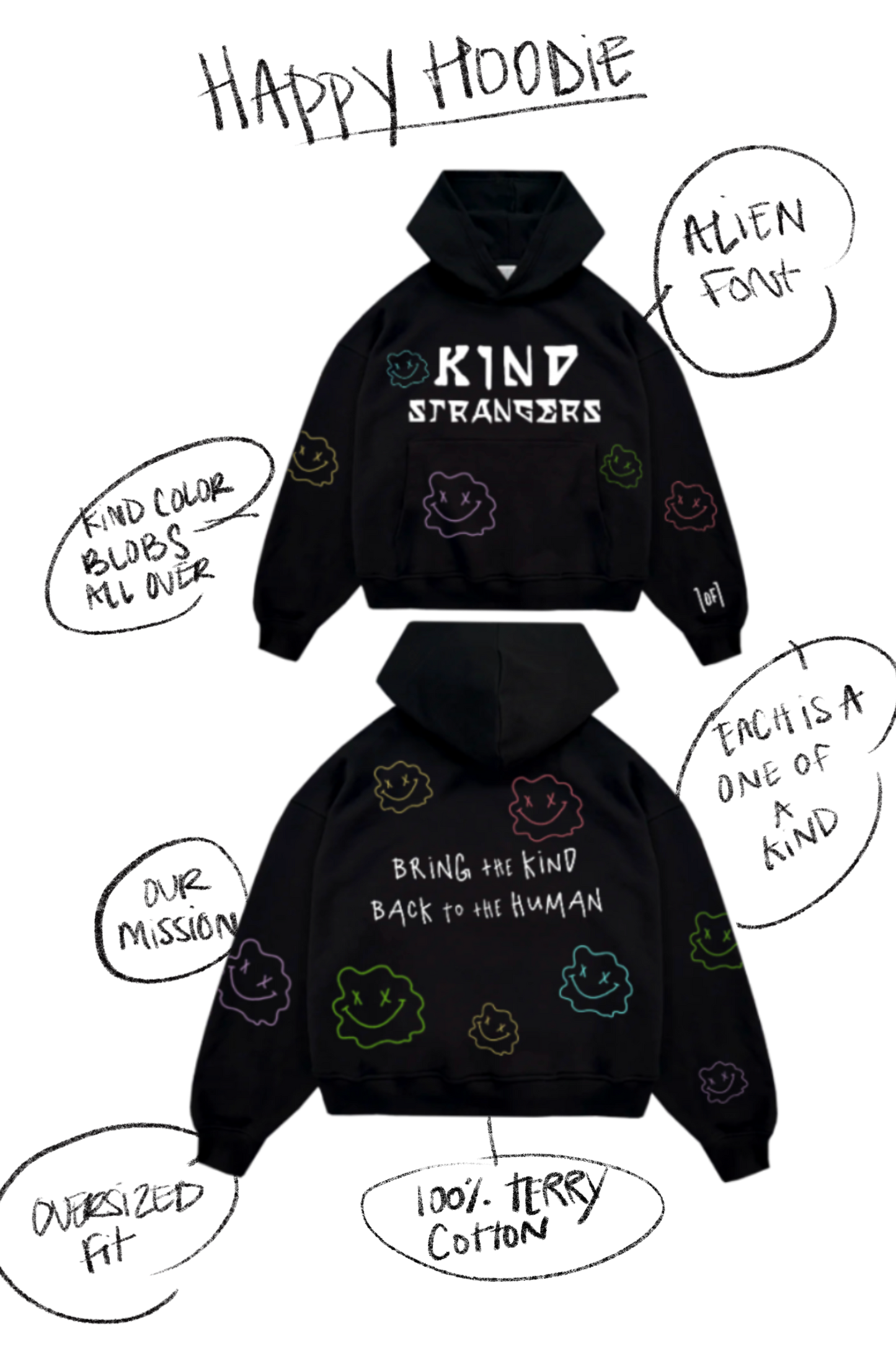 BLK Happy Alien Hoodie