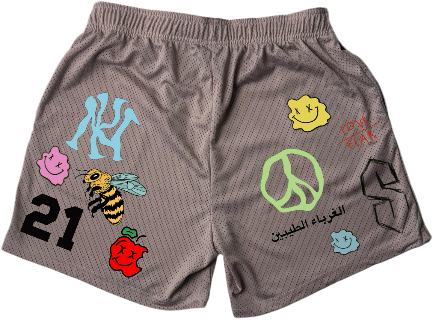 StickerBomb Mesh shorts