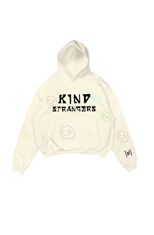 Cream Happy Alien Hoodie
