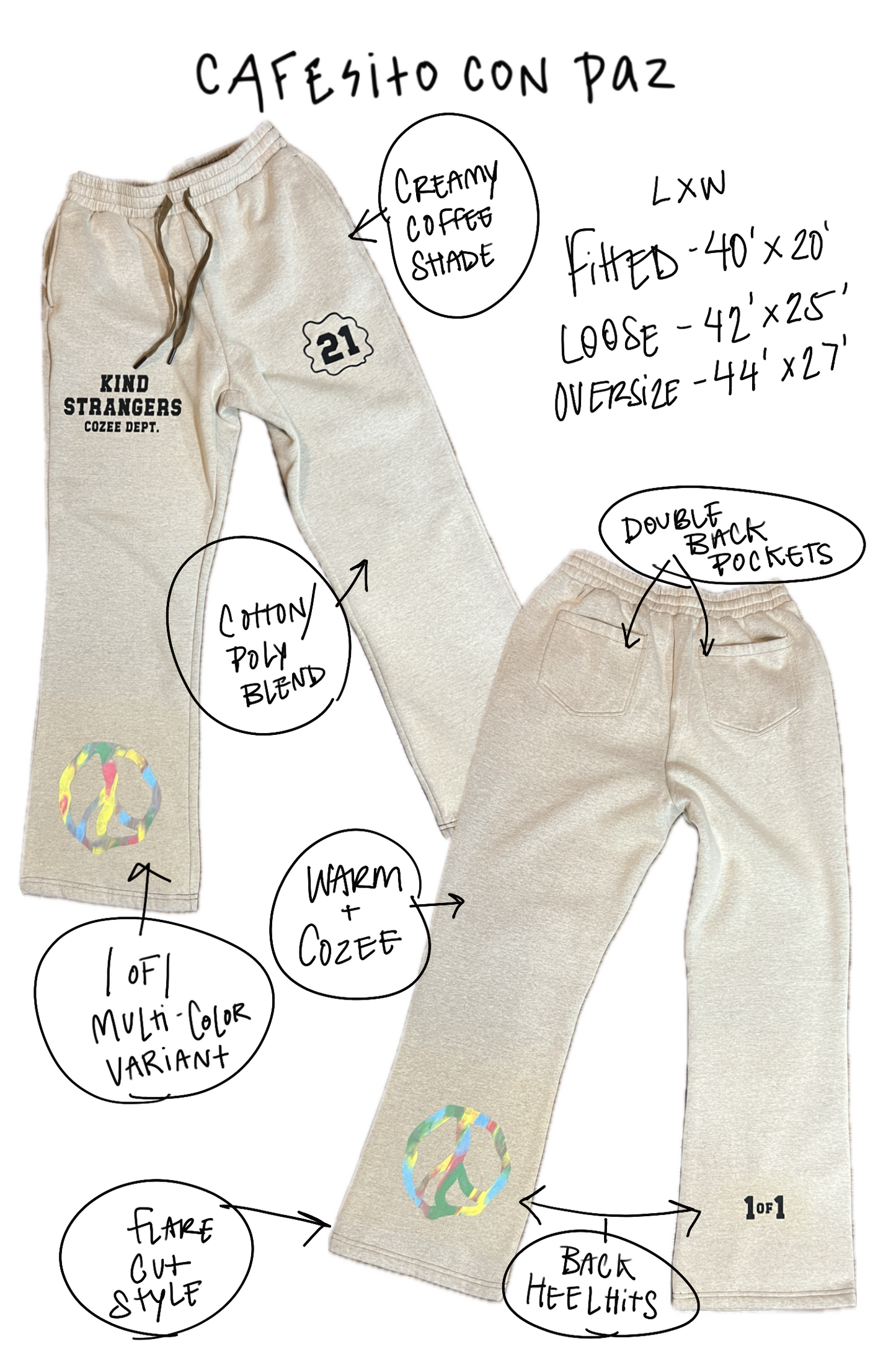 Cafesito con Paz Flare Sweats