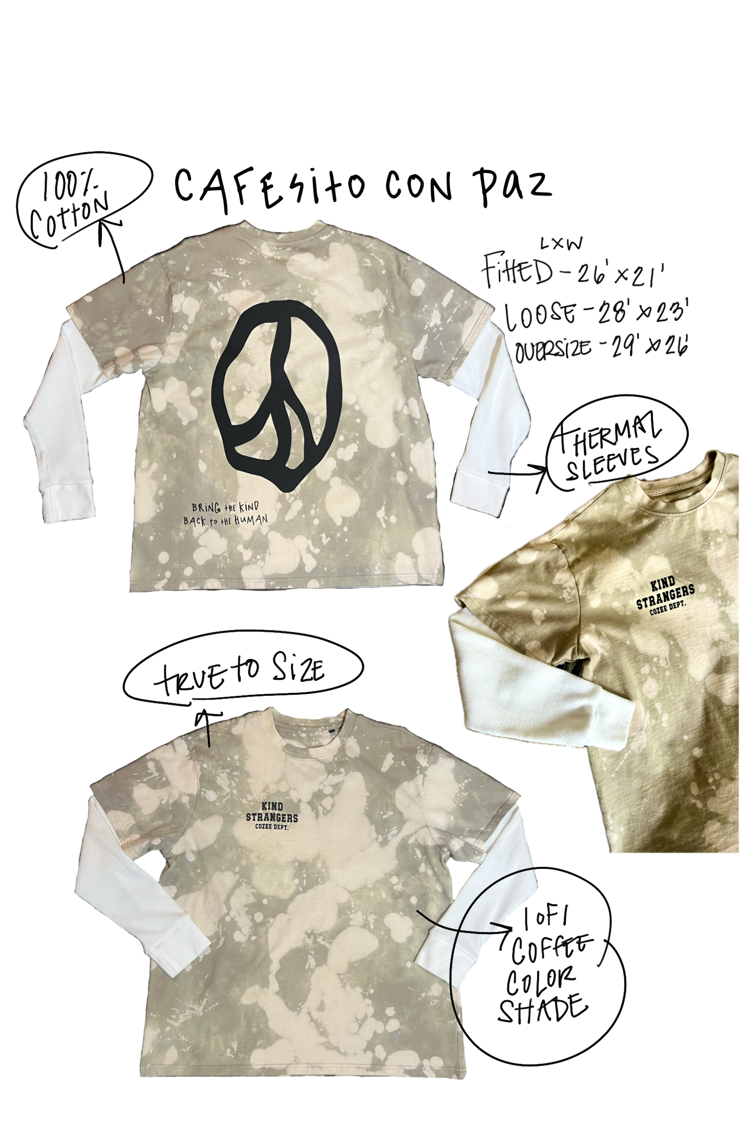 Cafesito con Paz Thermal tee