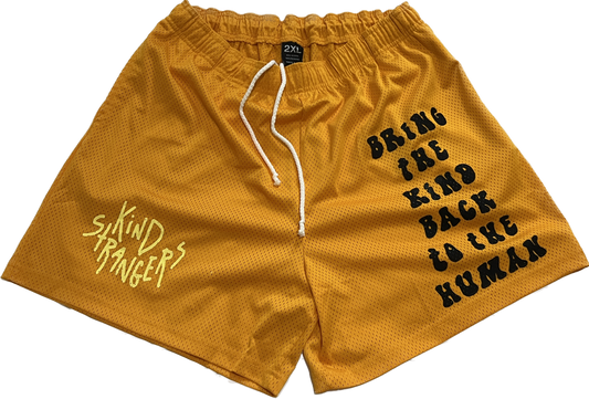 Golden-Orange Butter mesh short