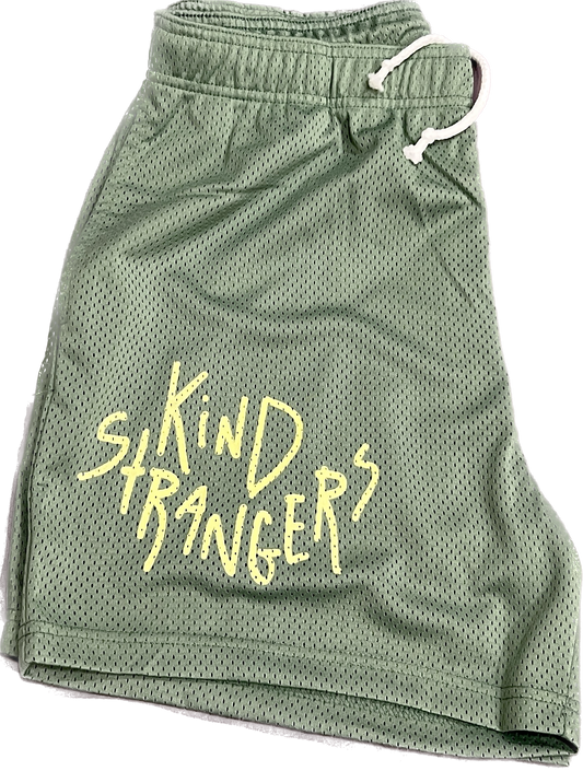 Green Butter mesh shorts