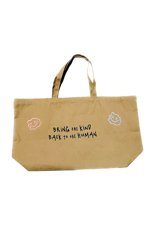 Tan Happy Jumbo tote